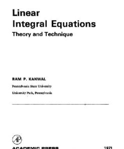 [PDF] Linear integral equations: theory and technique Ram P. Kanwal