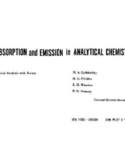 [PDF] X-Ray Absorption and Emission In Analytical Chemistry Liebhafsky H. A., Pfeiffer H. G., Winslow E. H.