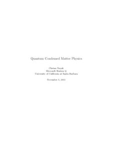 [PDF] Quantum condensed matter physics Nayak C.