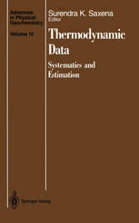 {pdf} Thermodynamic Data: Systematics and Estimation A. G. Kalinichev, K. Heinzinger (auth.), Surendra K. Saxena (eds.)