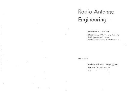 [PDF] Radio Antenna Engineering Edmund Laport