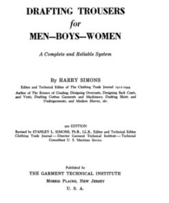 {PDF} Drafting trousers for men, boys, women, a complete and reliable system Simons, Stanley L.; Simons, Harry