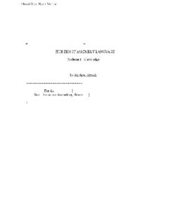 {PDF} The zen of assembly language Michael Abrash