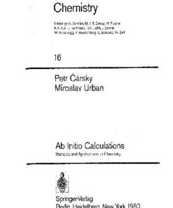 [PDF] Ab Initio Calculations: Methods and Applications in Chemistry Petr Carsky, Miroslav Urban
