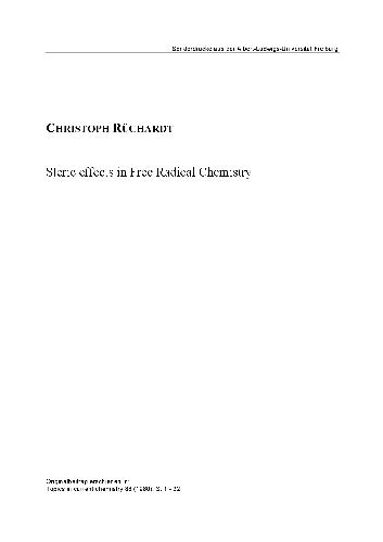 [PDF] Steric effects in Free Radical Chemistry Ruechardt C.