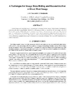 [PDF] A Technique for Image Data Hiding and Reconstruction without Host Image Chae Manjunath