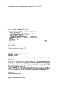 [PDF] Mineral physics and crystallography: a handbook of physical constants(?????????? ?????????? ???????? ?????? ????? ? ?????????) Thomas J. Ahrens