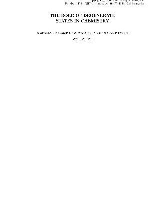 [PDF] Advances in Chemical Physics. The Role of Degenerate States in Chemistry Baer M., Billing G.D. (eds.)