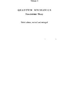 [PDF] Quantum mechanics: non-relativistic theory L. D. Landau, E. M. Lifshitz
