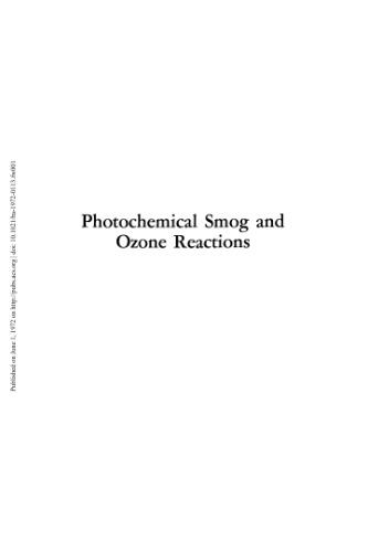 [PDF] Photochemical Smog and Ozone Reactions Gould R.F. (ed.)