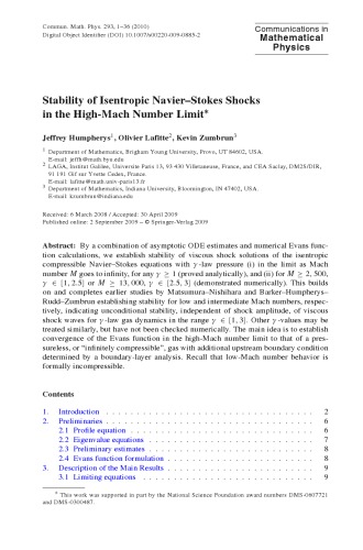 [PDF] Communications In Mathematical Physics - Volume 293 M. Aizenman (Chief Editor)