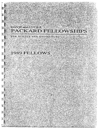 [PDF] Packard Fellowships for Science & Engineering 1989 Fellows (Nominee Write-ups) None
