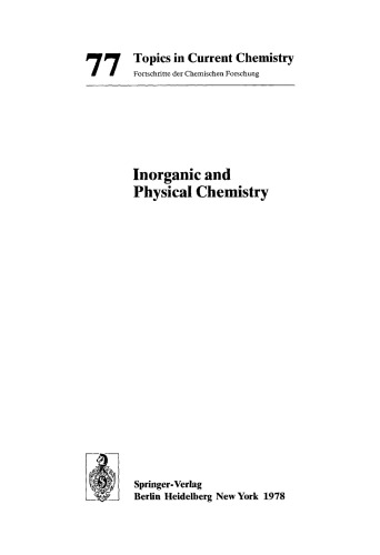 [PDF] Inorganic and Physical Chemistry Boschke F.L.