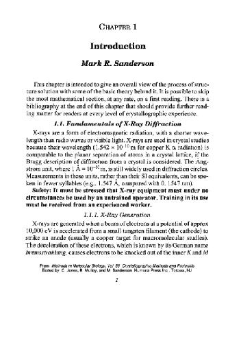 {PDF} Crystallographic Methods and Protocols Christopher Jones, Barbara Mulloy, Mark R. Sanderson