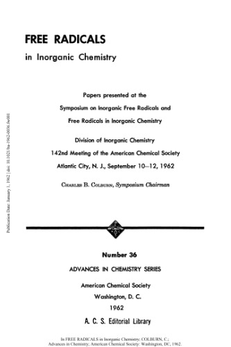 [PDF] Free Radicals in Inorganic Chemistry Gould R.F. (ed.)