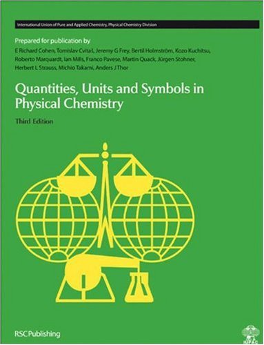 [PDF] Quantities, units, and symbols in physical chemistry E Richard Cohen, Tom Cvitas, Jeremy G Frey, Bertil Holstrom, John W Jost