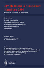 [PDF] 31st Hemophilia Symposium Hamburg 2000: Epidemiology Inhibitors in Hemophilia Therapy and Monitoring of Bleeds in Acute and Intensive Care Medicine Pediatric Hemostaseology Case Reports I. Scharrer (auth.), Professor Dr. med. Inge Scharrer, Professor Dr. med. Wolfgang Schramm (eds.)