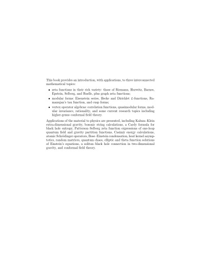 [PDF] A Window into Zeta and Modular Physics Klaus Kirsten, Floyd L. Williams, Editors