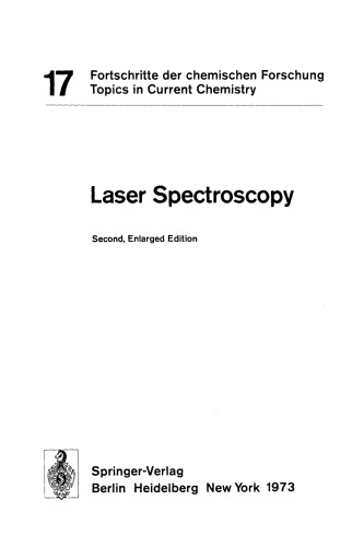 [PDF] Laser Spectroscopy Boschke F.L.