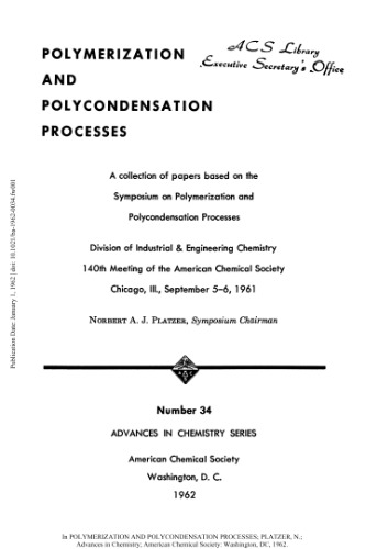 [PDF] Polymerization and Polycondensation Processes Gould R.F. (ed.)