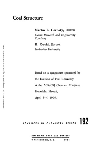 [PDF] Coal Structure Gorbaty M.L., Ouchi K. (eds.)