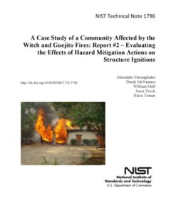 {PDF} A Case Study of a Community Affected by the Witch and Guejito Fires: Report #2 ? Evaluating the Effects of Hazard Mitigation Actions on Structure Ignitions Alexander Maranghides, Derek McNamara, William Mell, Jason Trook, Blaza Toman