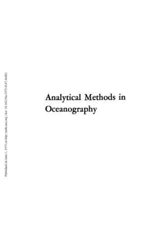 [PDF] Analytical Methods in Oceanography Gould R.F. (ed.)