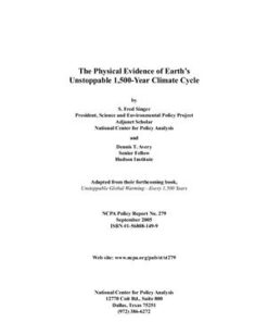 {pdf} The Physical Evidence of Earth?s Unstoppable 1500-Year Climate Cycl Singer S. Fred, Avery Dennis T.