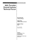 {PDF} 66th Porcelain Enamel Institute Technical Forum Steve Kilczewski,Holger Evele,William D. Faust