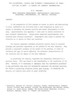 {PDF} The problem of dark-cutting in beef : a seminar in the EEC programme of coordination of research on animal welfare, organised by D.E. Hood and P.V. Tarrant, and held in Brussels, October 7-8, 1980 D  E Hood; P  V Tarrant; Commission of the European Communities. Coordination of Agricultural Research.; Commission of the European Communities