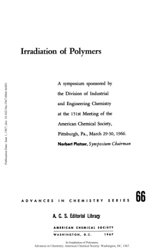[PDF] Irradiation of Polymers Gould R.F. (ed.)