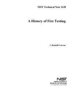 {PDF} A History of Fire Testing J. Randall Lawson