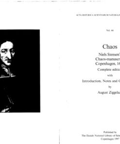 [PDF] Chaos: Niels Stensen?s Chaos-manuscript, Copenhagen, 1659 Nicolaus Steno (auth.), August Ziggelaar (ed.)