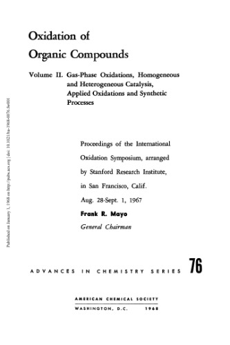 [PDF] Oxidation of Organic Compounds vol.II Gould R.F. (ed.)