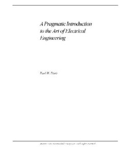 [PDF] A Pragmatic Introduction to the Art of Electrical Engineering Dietz P.H.