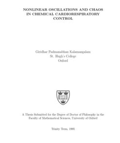 [PDF] Nonlinear Oscillations and Chaos in Chemical Cardiorespiratory Control G. P. Kalamangalam