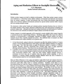 {PDF} Aging and Radiation Effects in Stockpile Electronics Hartman, E.F.; Sandia National Laboratories.; United States. Dept. of Energy.; United States. Dept. of Energy. Office of Scientific and Technical Information