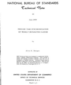 {PDF} PRECISE TIME SYNCHRONIZATION OF WIDELY SEPARATED CLOCKS Alvin H. Morgan