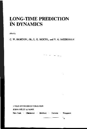 [PDF] Long-time prediction in dynamics C.W. Horton, etc.