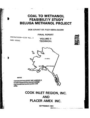 {PDF} Coal to Methanol Feasibility Study Beluga Methanol Project. Final Report. Volume II Technical. ???????-????????????? ??????????? ??????????? ???? ? ??????? ? ??????. ????????? ??????. ??? 2 - ?????????? ????????????