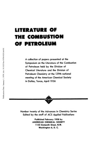 [PDF] Literature of the Combustion of Petroleum Gould R.F. (ed.)