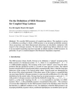 [PDF] Communications in Mathematical Physics - Volume 220 M. Aizenman (Chief Editor)