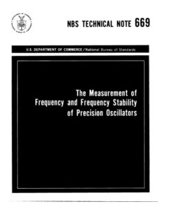 {PDF} The Measurement of Frequency and Frequency Stability of Precision Oscillators David W. Allan