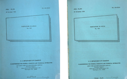 {PDF} Translations on Africa Nos. 444, 445, 446, 447, 448, 449, 450, 451, 452, 453, 454, 455, 456, 457, 458, 459, 460, 461, 462, 463 Joint Publications Research Service (JPRS)