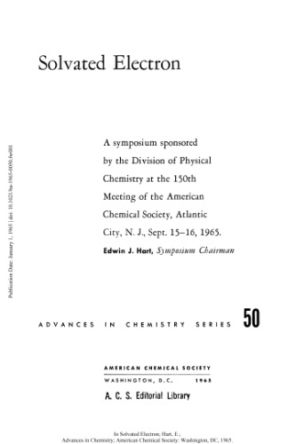 [PDF] Solvated Electron Gould R.F. (ed.)