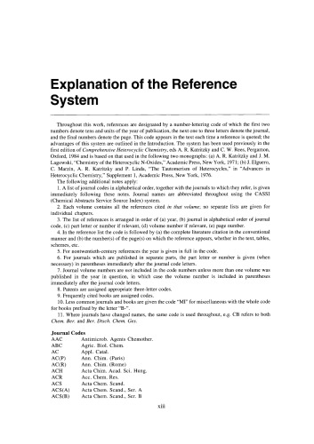 [PDF] Explanation of the Reference System Alan R Katritzky; Charles W Rees
