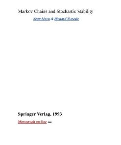 [PDF] Markov chains and stochastic stability Sean P. Meyn, Richard L. Tweedie