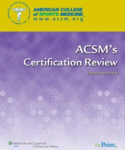 [PDF] ACSM's Certification Review 3rd Edition American College of Sports Medicine