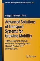 {PDF} Advanced solutions of transport systems for growing mobility : 14th Scientific and Technical Conference "Transport Systems. Theory & Practice 2017" Selected Papers Sierpi?ski, Grzegorz