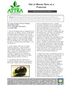 {PDF} Use of baking soda as a fungicide George Kuepper; Richard Earles; Appropriate Technology Transfer for Rural Areas (Organization)